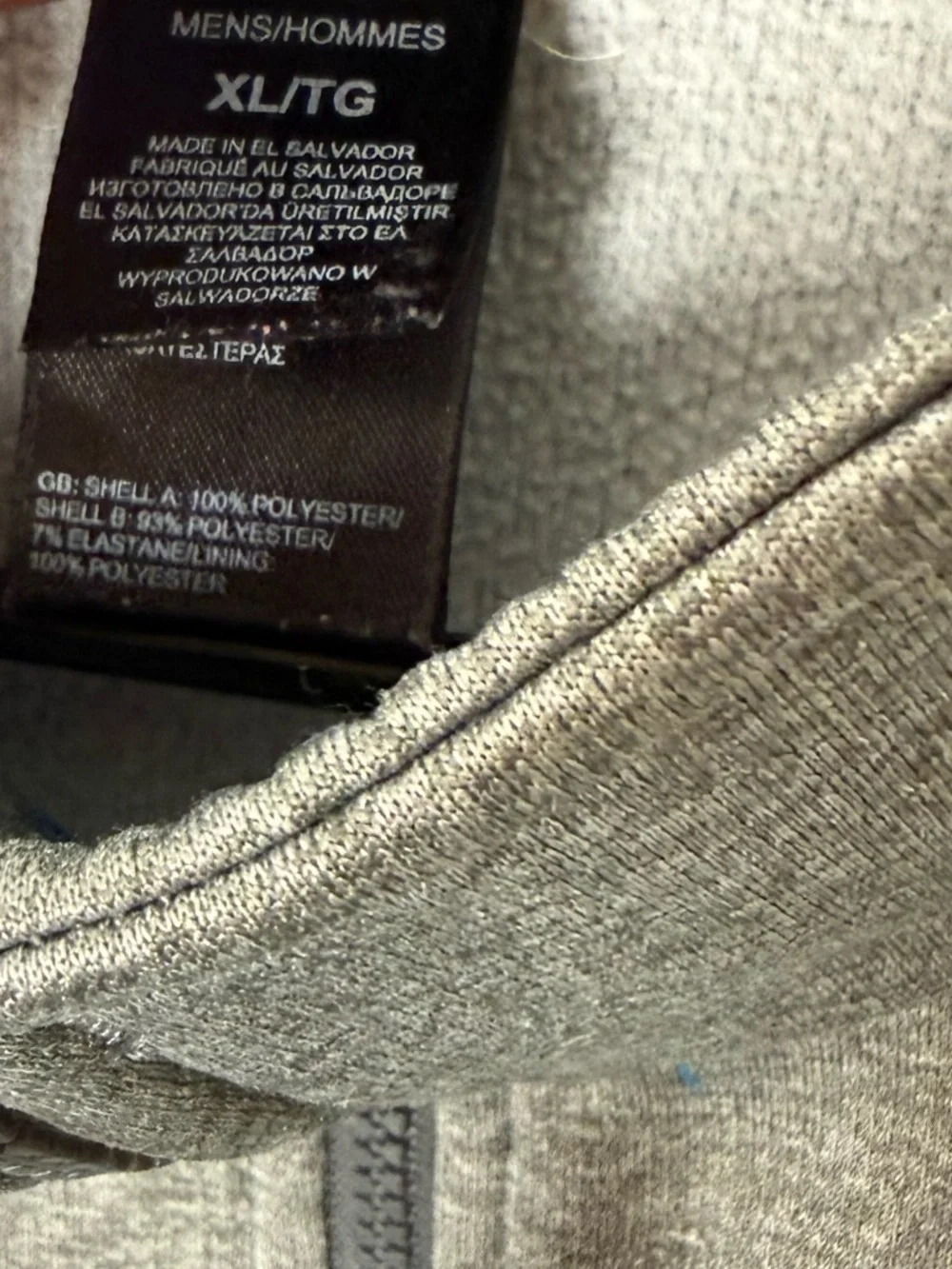 The North Face Gray Quarter-Zip Pullover with Blue Trim